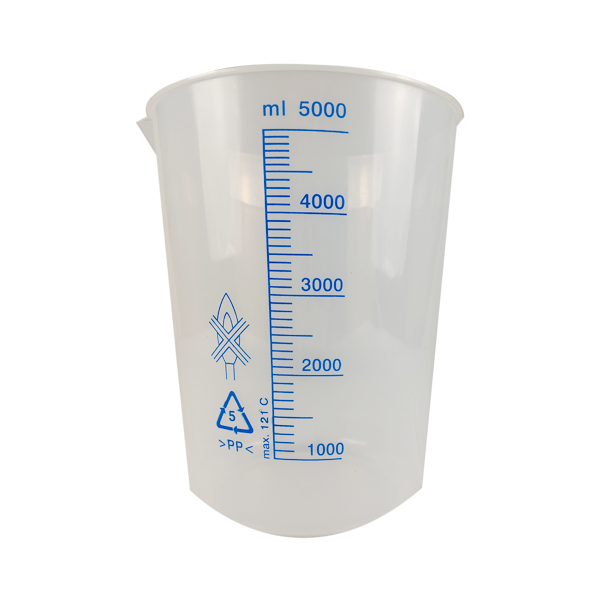 Vaso graduado de plástico