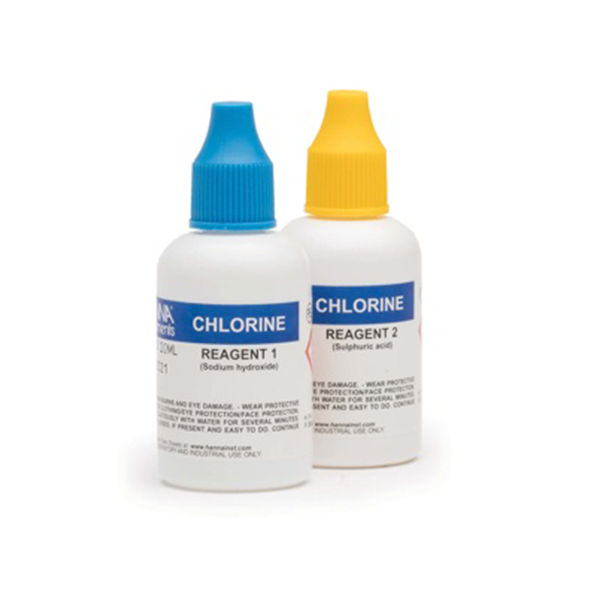 Reactivos de repuesto para el test kit de cloro libre por el método colorimétrico DPD. HI3831F-050