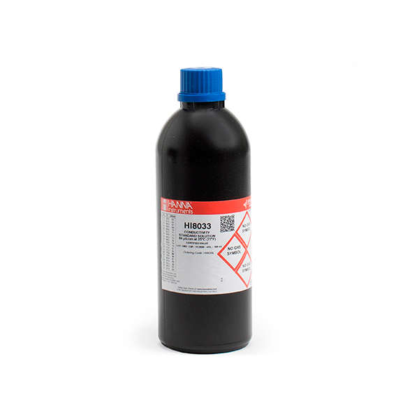 Estándar de calibración de CE 84 µS/cm valor " 25°C. HI8033L