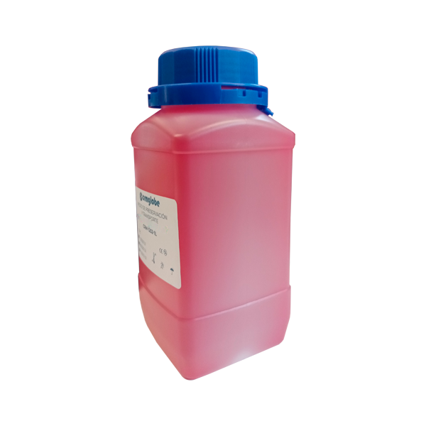 Botella con medio de transporte y preservación. CRM-1252-1L