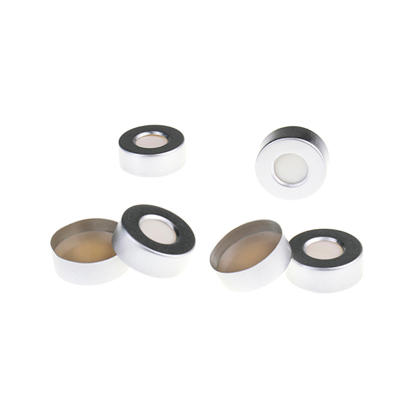 Tapón de aluminio de 20 mm con septos de PTFE. CRM-0196