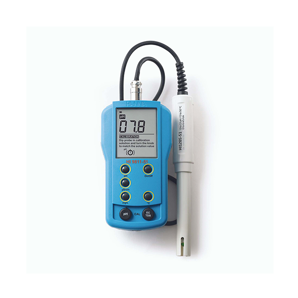 Medidor pH/CE/TDS/Temp. con CAL Check™ y electrodo HI1285-51, intervalo CE: 0 a 6,000 µS/cm. HI9811-51