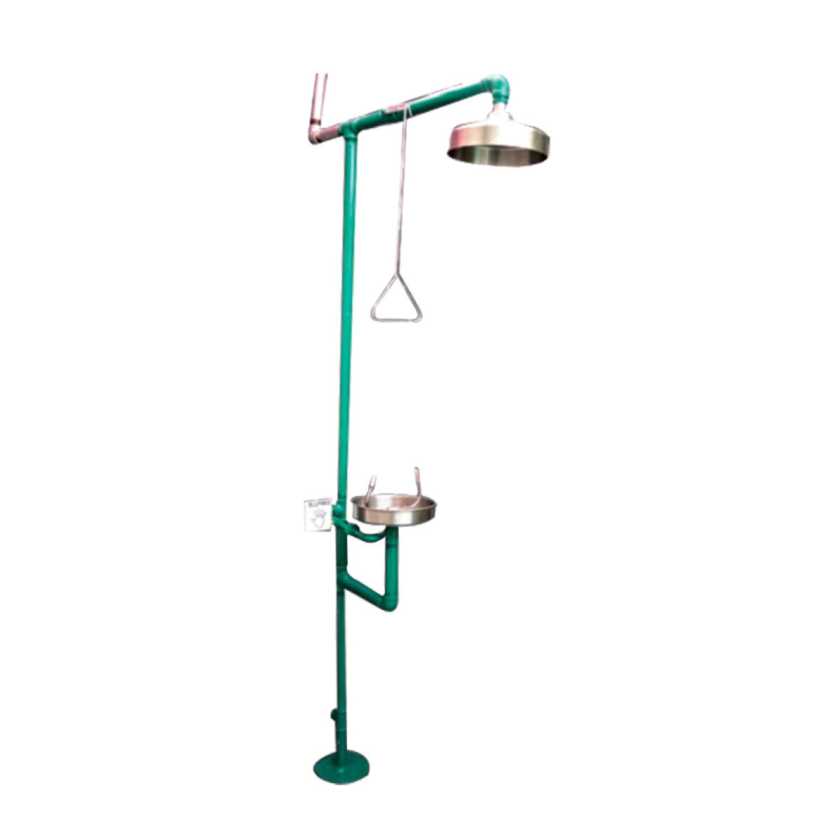 Regadera con lavaojos de galvanizado. CVQ-110C