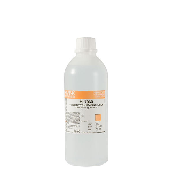 Solución estándar de conductividad de 12880 µS/cm. HI7030L